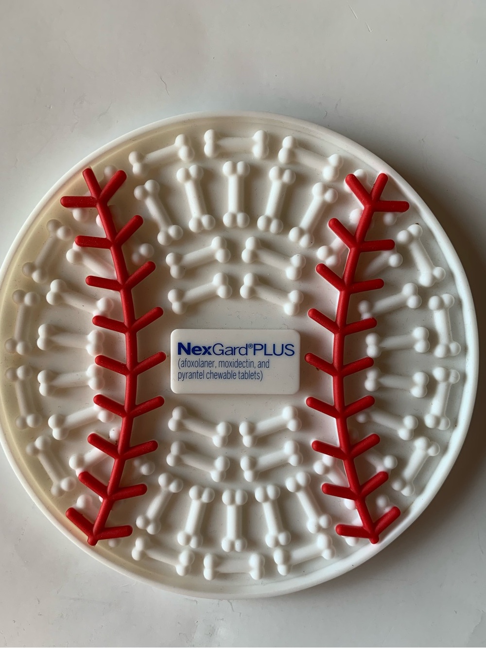 Dog Lick Mat - Baseball Theme with Suction Cups (Unused)